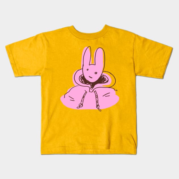 little rabbit guy Kids T-Shirt by tuffghost